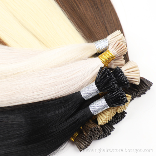 22inch 1b i-tip hair extensions russian raw 100%virgin